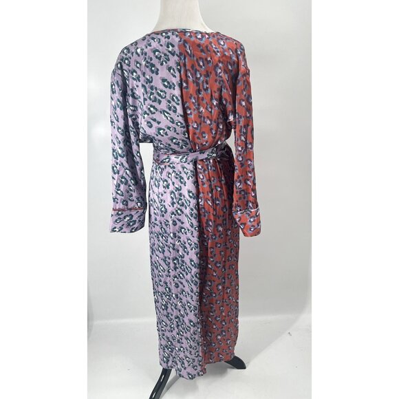 Rachel Antonoff Leopard Mixed Print Willow Wrap Dress Sz Medium - Picture 4 of 6